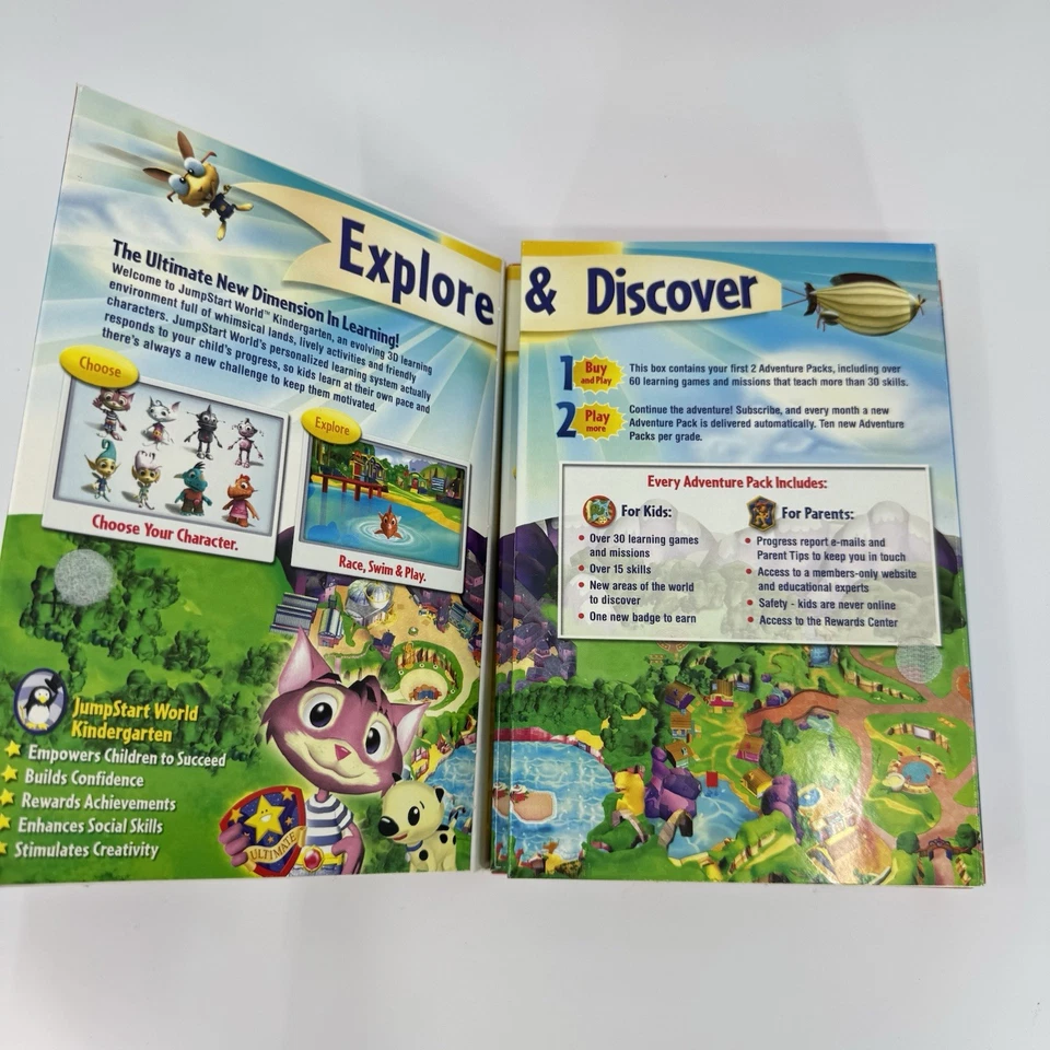 JumpStart World: Kindergarten -- (PC, 2008) SEALED COMPUTER GAME FOR KIDS - Image 3 of 4
