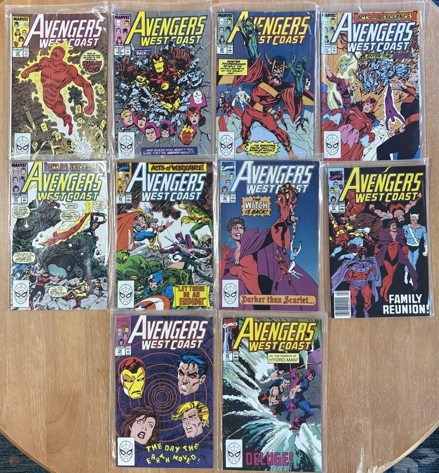 Lot of 32 Marvel West Coast Avengers in range #33-34, 36-44, 46-65, 97 Near Mint - Image 3 of 4