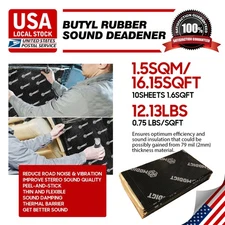 Butyl Sound Deadening Mat for Cars Noise Insulation Vibration Dampening-16 sqft