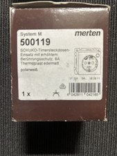 Merten System M Timersteckdose Mit erhöhtem Berührungschutz Polarweiss Neu OVP