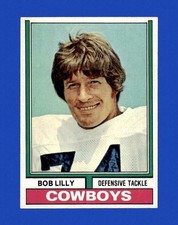 NR.MT. to MINT OR BETTER 1974 Bob Lilly  Topps Football Card #250/Dallas Cowboys