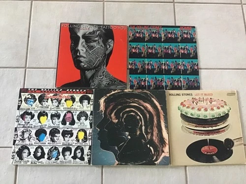 Rolling Stones lot of 11 rock albums, VG+ vinyl some duplicates, nice condition