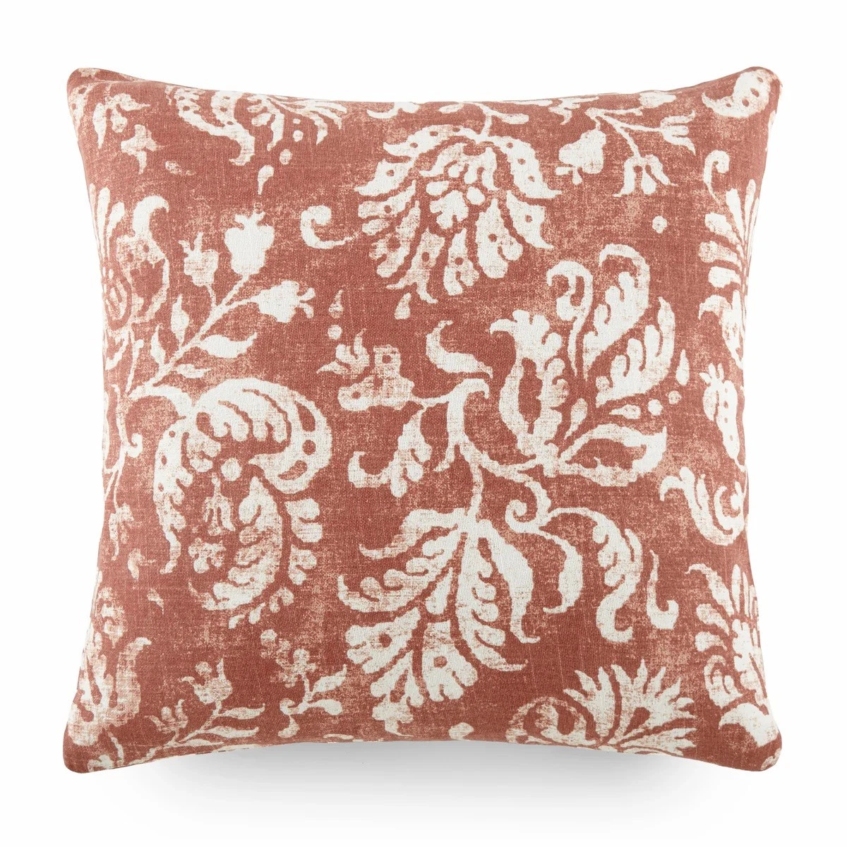 ienjoy Home Distressed Floral Elegant Cotton Throw Pillow Cover, 20”*20”, Rose
