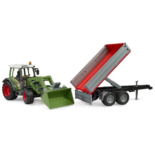 Bruder 1/16 Fendt Vario 211 MFD Tractor w/ Front Loader & Tipping Trailer 02182 - Picture 4 of 4