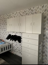 Ikea STUVA Wall Cabinets + Drawer Unit- White