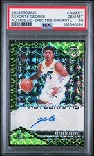 2024 PANINI MOSAIC AUTOS MOSAIC SPECTRIS GREEN FOTL KEYONTE GEORGE 3/5 PSA 10