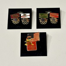 Lot Of 5: 1984 Los Angeles Olympics Coca Cola Pins Sam Eagle Pin.