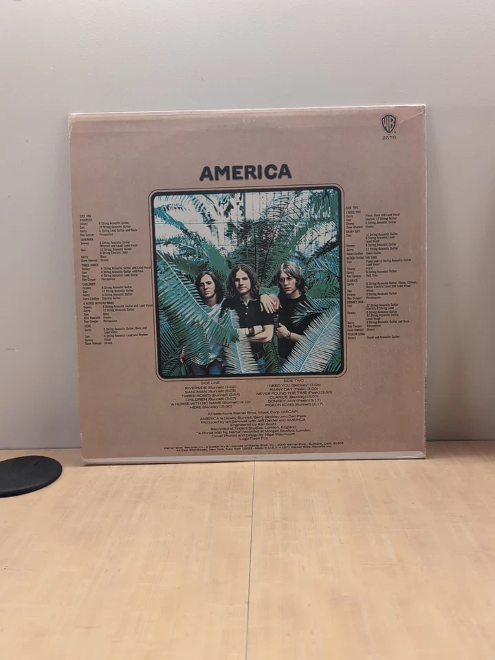 America - America - Record LP Vinyl - 1971 - Warner Bros - BS-2576 - Image 3 of 4