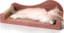 ComSaf 26.4" Large Cat Scratcher Bed, Cat Scratching Board, Durable Cardboard fo