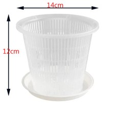 5Pcs Clear Orchid Pots with Holes Breathable Plant Flower Pots with Bases UK