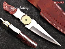 HAND FORGED SHARP D2 STEEL HUNTING DAGGER KNIFE- RESIN HANDLE SUPERCUTLERY 