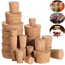 Cork stopper plug round tapered style crafts fishing lab wine various sizes&qty