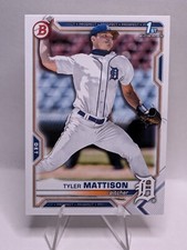 2021 Bowman Draft Tyler Mattison  #BD-58 1st Bowman Rookie Detroit Tigers