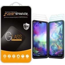 Protector de pantalla de vidrio templado (3x vidrio principal + 3x PET doble) para LG G8X ThinQ