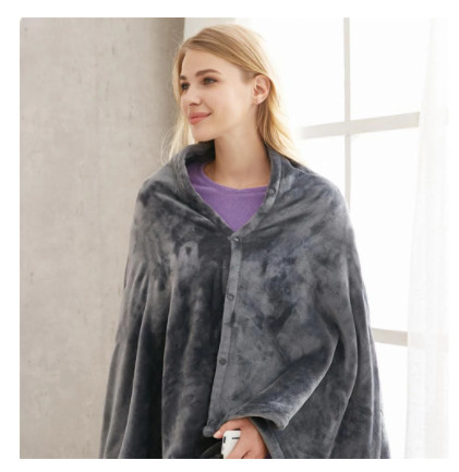 Winter Flannel Heated Blanket Cold Protection Body Warmer Usb Heated Warm  Shawl | eBay