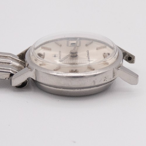 Reloj Pulsera Automático Hamilton Damas Vintage Acero Inoxidable con Fecha, Funciona - Imagen 8 de 11