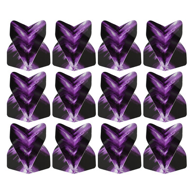 Flights Dart, 12er Pack PET Standard Darts für Weichstahl Spitze, lila