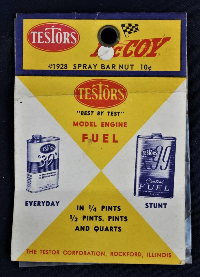  NIP Vintage Factory McCoy Red Head Need.e Valve Spray Bar Retaining Nut Sealed  - Image 2 of 2