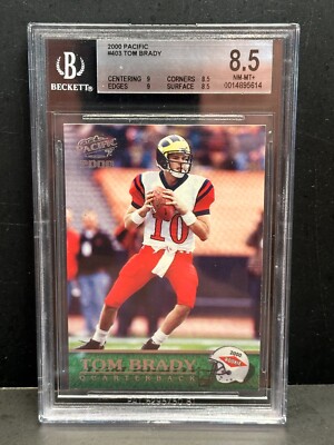 2000 PACIFIC #403 TOM BRADY BGS 8.5