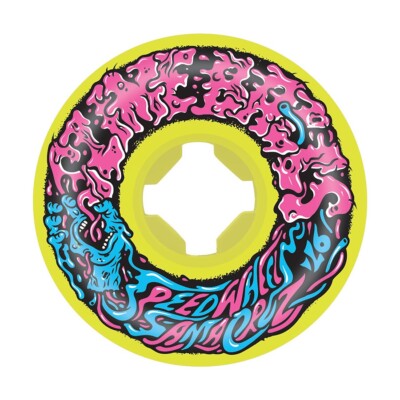 Santa Cruz SLIME BALLS VOMITS MINI II Skateboard Wheels 97a 54mm YELLOW