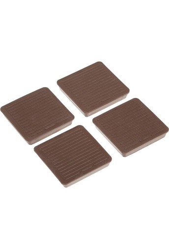 Everbilt 2 in. Brown Square Rubber Furniture Cups 4-Pack - Picture 4 of 6