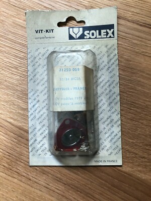 Kit Vis De Richesse + Membrane Pompe De Reprise Solex 32BISA9 Pour Peugeot 309 - Neuf D'origine