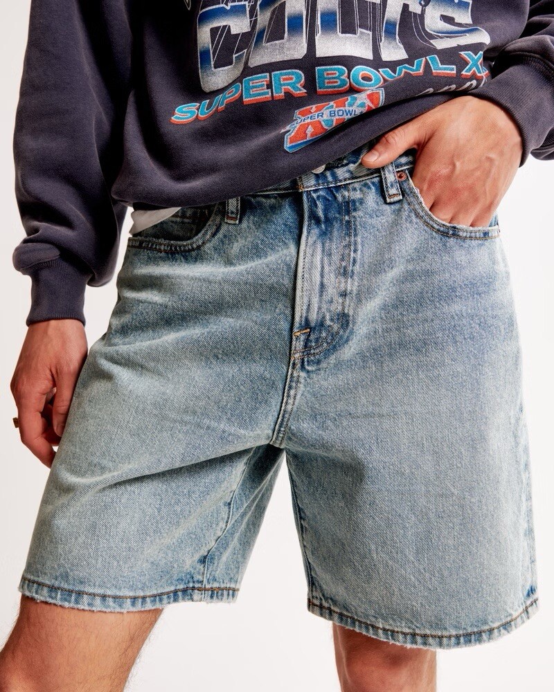 Fitch Pantaloncini Abercrombie ABERCROMBIE FITCH Boys Chino Shorts 13-14  Years W28 Grey Cotton, image size:800x1000