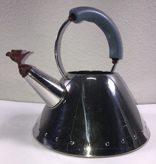 ALESSI INOX 18/10 Tea Kettle With Original Bird Stopper NO COVER Made In Italy eBay