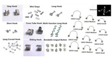 Dental Orthodontic Lingual Buttons Torque Spring Long Short Stop Crimpable Hook