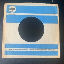 ABC RECORDS COMPANY SLEEVE for 7" Vinyl VG