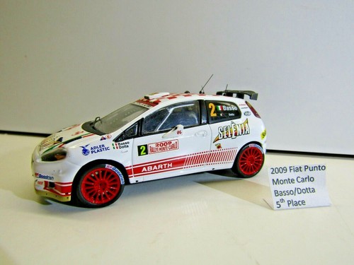 IXO 1:43 Scale Die-cast 2009 Fiat Abarth Punto Monte Carlo Basso / Dotta 5th Pos - Picture 2 of 6
