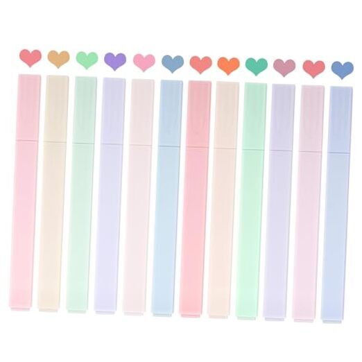 6pcs Highlighters Assorted Colors Cute Pastel Bible Highlighters and 12 Muted-image