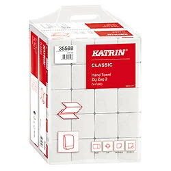 Falthandtücher Papierhandtücher Katrin 2lg weiß 24,4x23cm 4000 Blatt ZZ-Falz