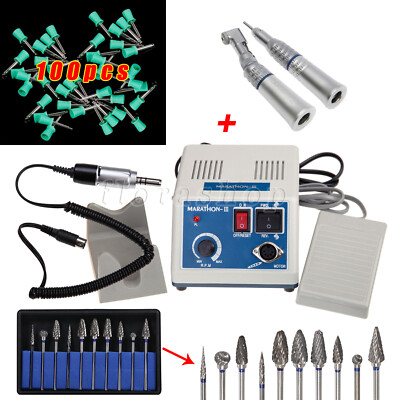 Dental Lab MARATHON 35K Rpm Electric Micromotor Handpiece 10*Burs Prophy Cup NEW