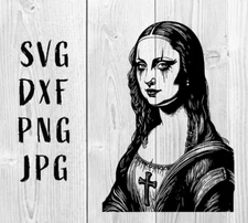 Vector Mona Lisa. Digital Download SVG file.