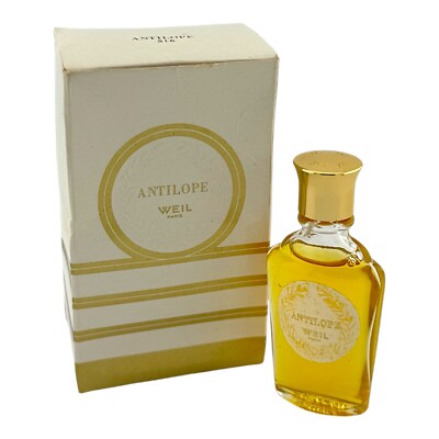 RARE 1940s Weil Antilope Parfum 1/4oz NOS In Box Crystal Perfume Bottle France