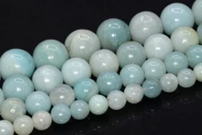 Natural Blue Amazonite Beads Grade A Round Gemstone Loose Beads 4/6-7/8/10MM