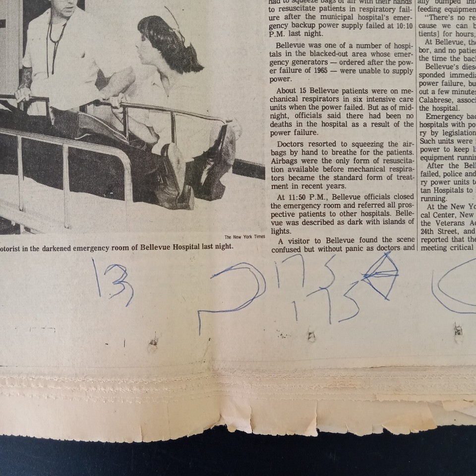 New York Blackout Looters Vandals New York Times Newspaper July 14