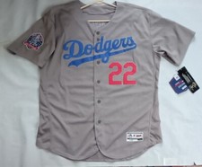 NWT MAJESTIC FLEXBASE LOS ANGELES DODGERS #22 KERSHAW 1958-2018 JERSEY SIZE 52