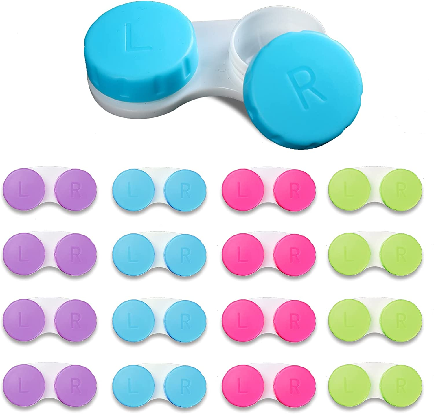 16 Pack Contact Lens Case Box Mini Contact Lens Case