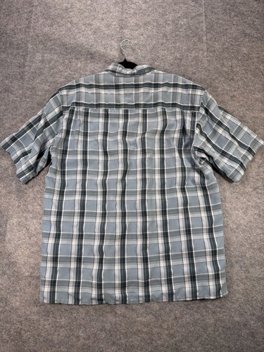 Eighty Eight Shirt Mens XL Blue White Plaid Short Sleeve Pocket Button Up Casual - Picture 8 of 8