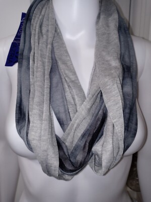Miley Cyrus X Max Azria Grey Double Jersey Knit Tie Dye Infinity Scarf New