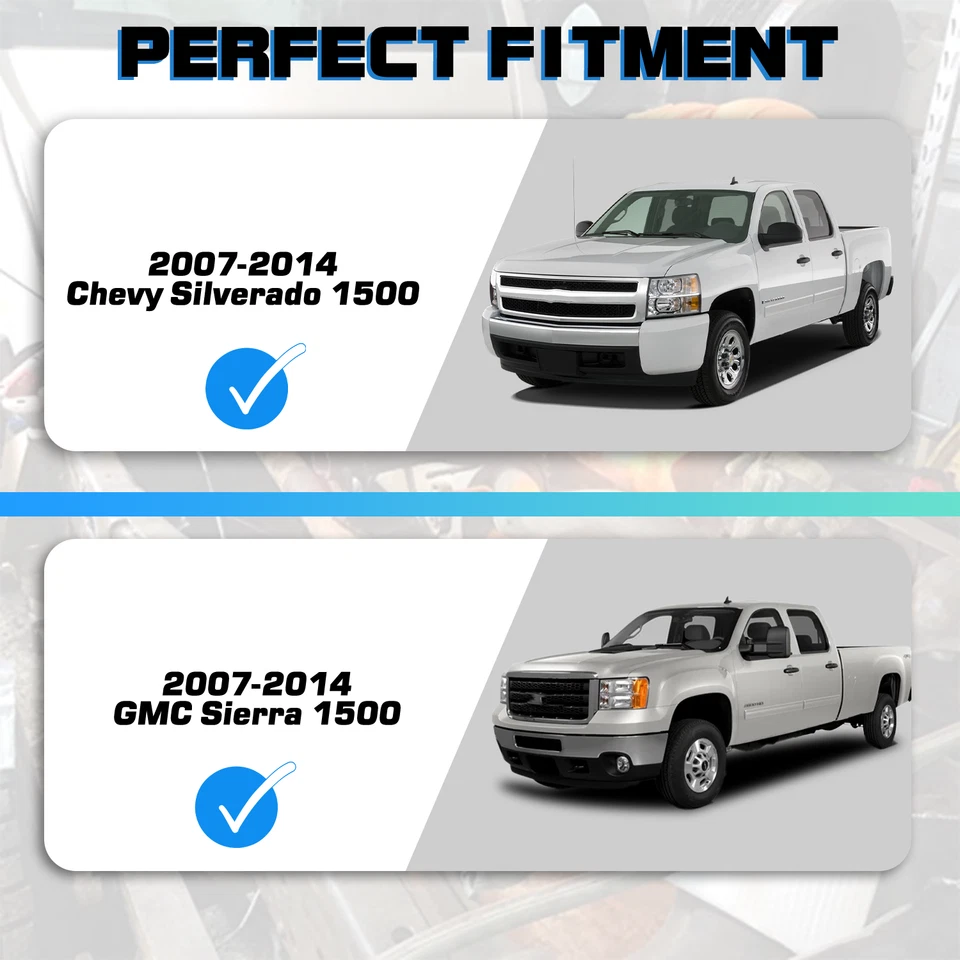 Soporte de tanque delantero y trasero y soporte de amortiguador travesaño para 07-14 Chevy Silverado 1500 Foto 2 de 4