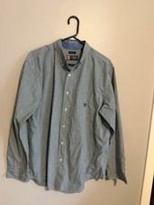 CHAPS men's button down green checkered spring XL dress shirt