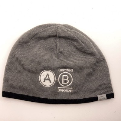 A B Certified Corporation Gray Black Winter Beanie Cap