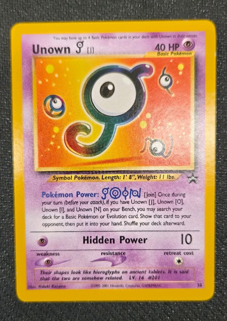 Unown [J] 38/53 Wotc Promo Regular