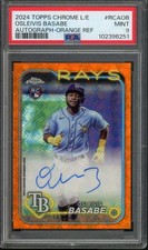 2024 Topps Chrome Logofractor Osleivis Basabe Orange Auto #/25 RC PSA 9