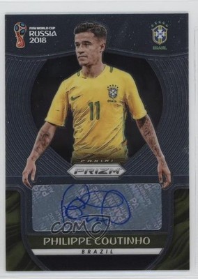 2018 Panini Prizm World Cup Signatures Philippe Coutinho #S-PCO Auto ni4
