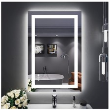 Elegant 24x36 Lighted Bathroom Mirror with Anti-Fog and Dimmable Features