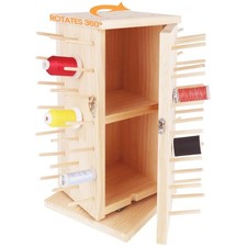 Rotating Wood Thread Rack  Sewing  Embroidery Organizer
